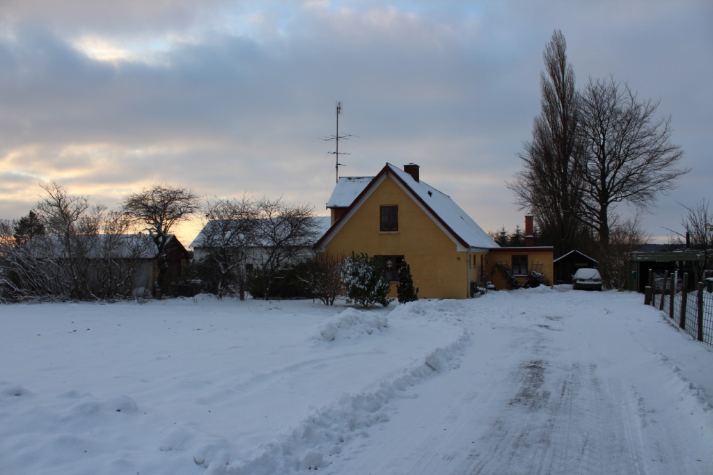 Vinter for enden af Kalvehave Mark.